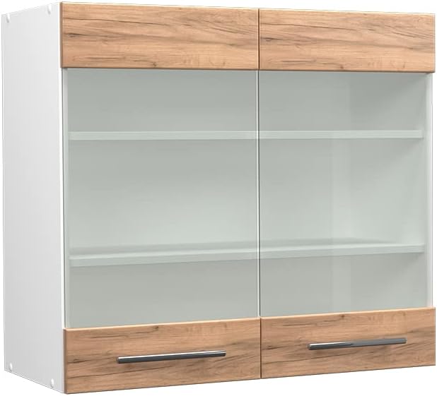 Vicco Meuble pour Four Fame-Line, Blanc Haute Brillance/Blanc, 60 cm avec étagères Ouvertes