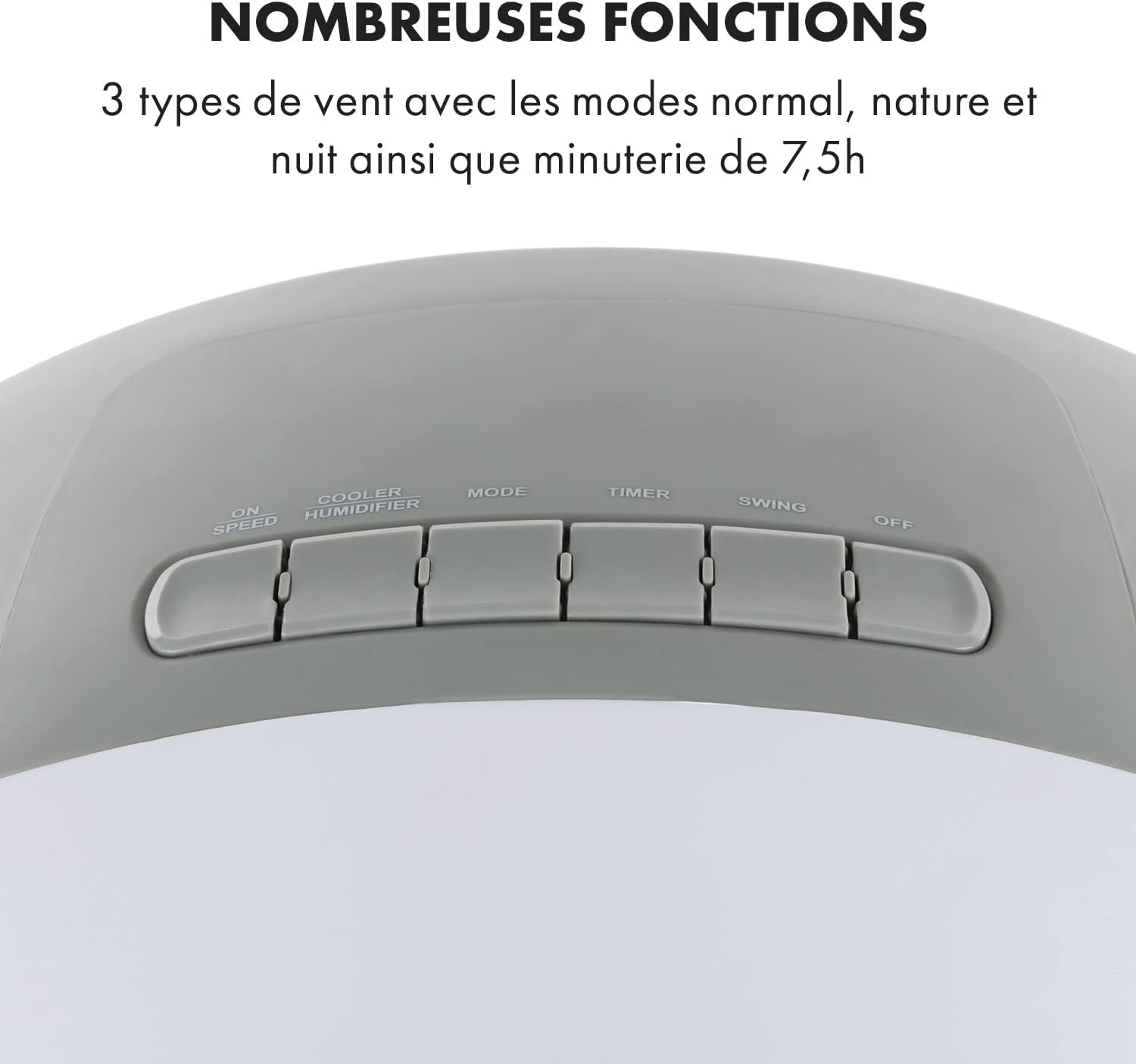 Klarstein Climatiseur Mobile 3 en 1, Climatiseur Portable avec Humidificateur, Ventilateur, Climatiseur Mobile Sans Évacuation, 2 Pack Glacons, Minuterie, 3 Modes, 90W, Puissant Débit d'Air 1600m³/h