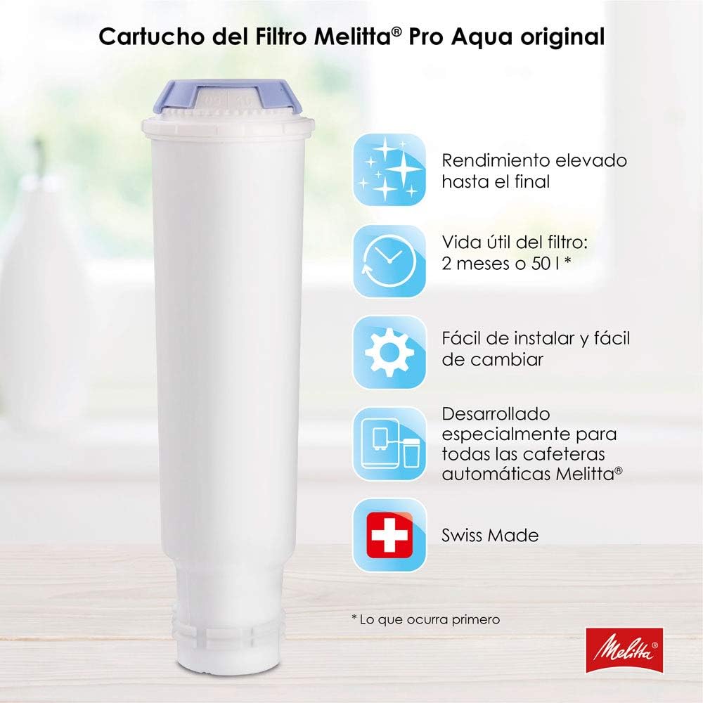 Melitta Purista Argent, Machine à Café à Grains avec Broyeur et Système d'Extraction des Arômes, Silencieuse, Mode 1 à 2 Tasses, Cafetière Expresso 1L, Automatique, F230-101