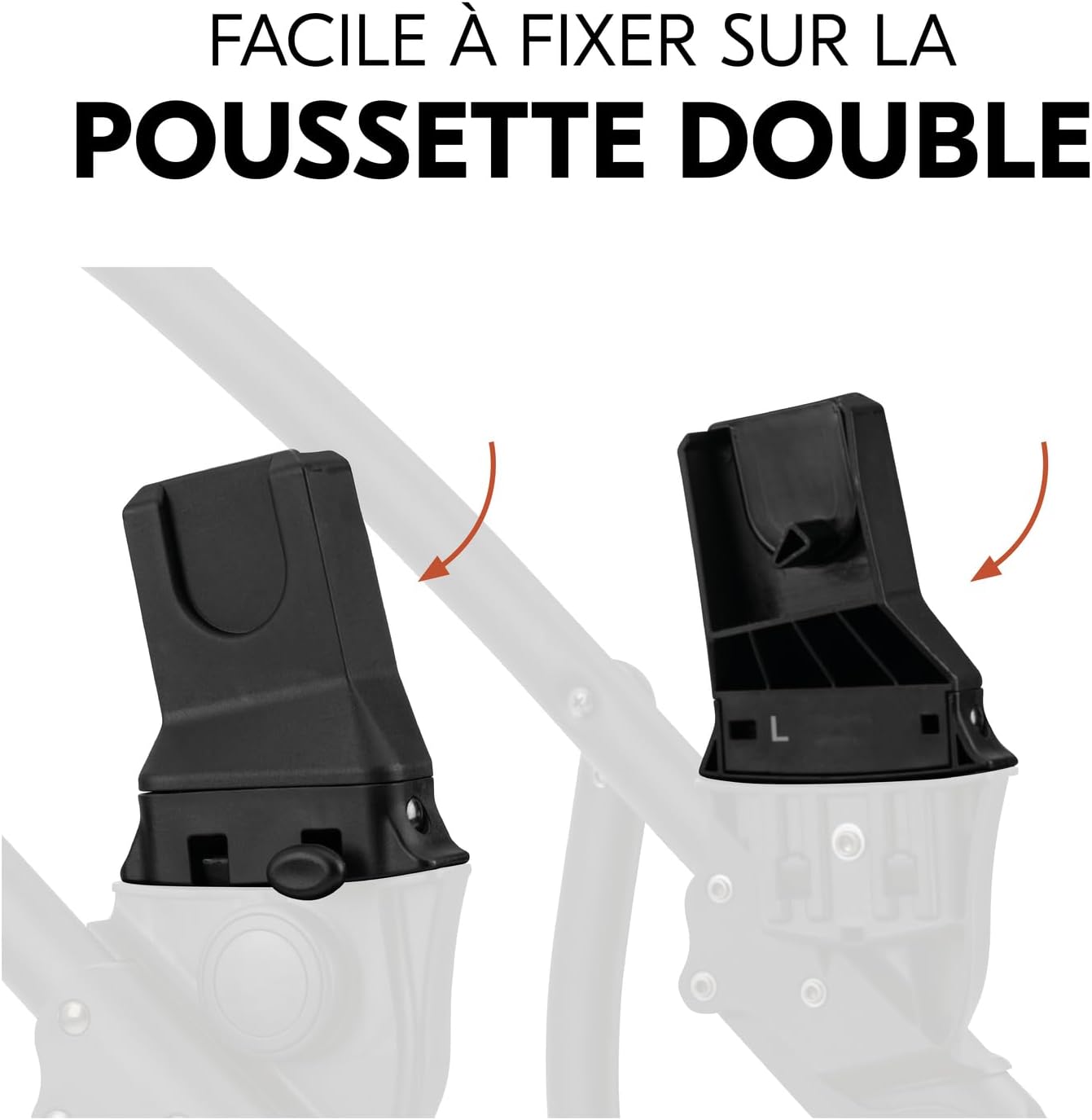 hauck Poussette Double Duett 2, Siège Supérieur Convertible en Nacelle Bébé, Réversible, Pliable, Charge Maxi 36 Kg, Inclus Habillage Pluie, Forest Noir