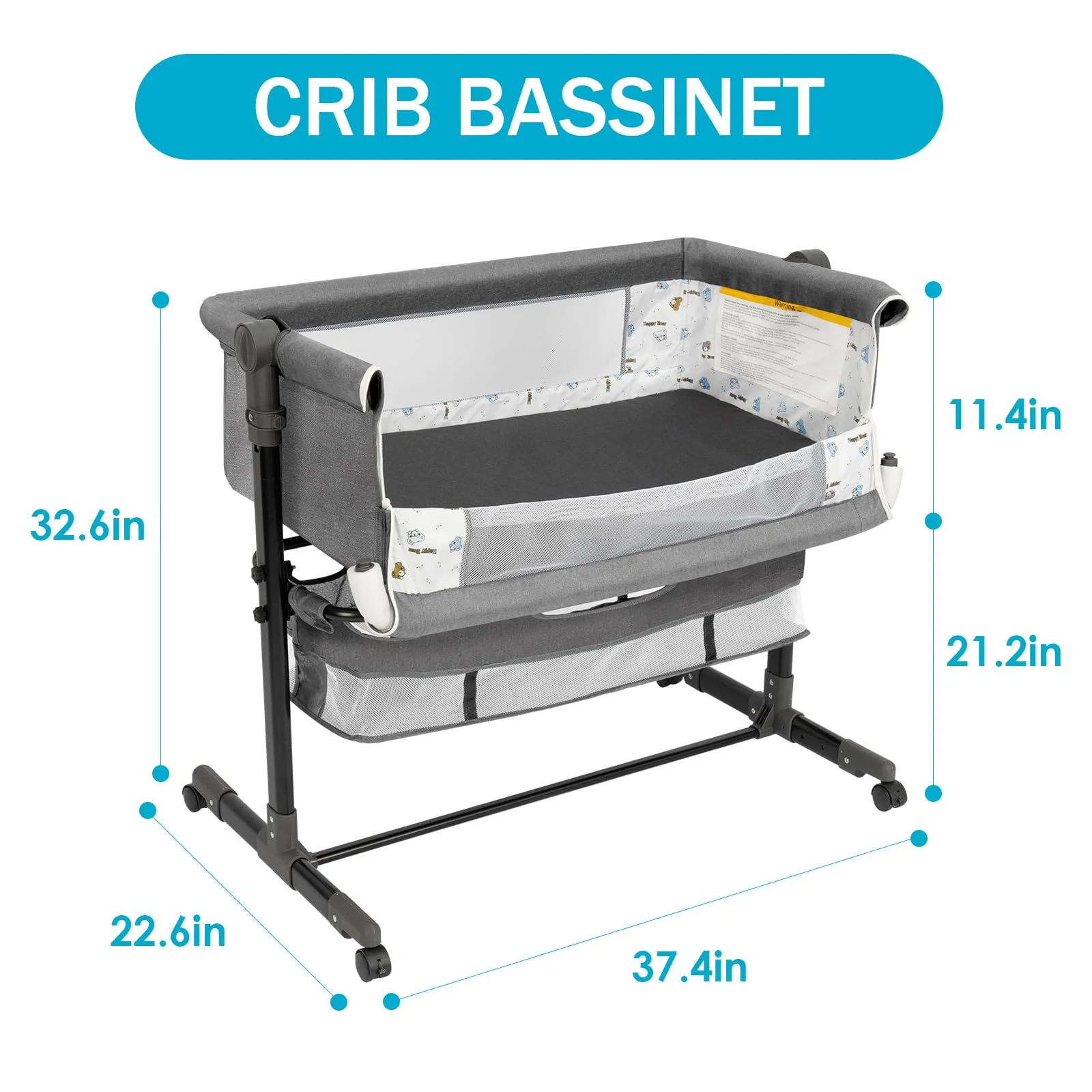 YADAQE Portable Baby Basinet Bedside Sleeper