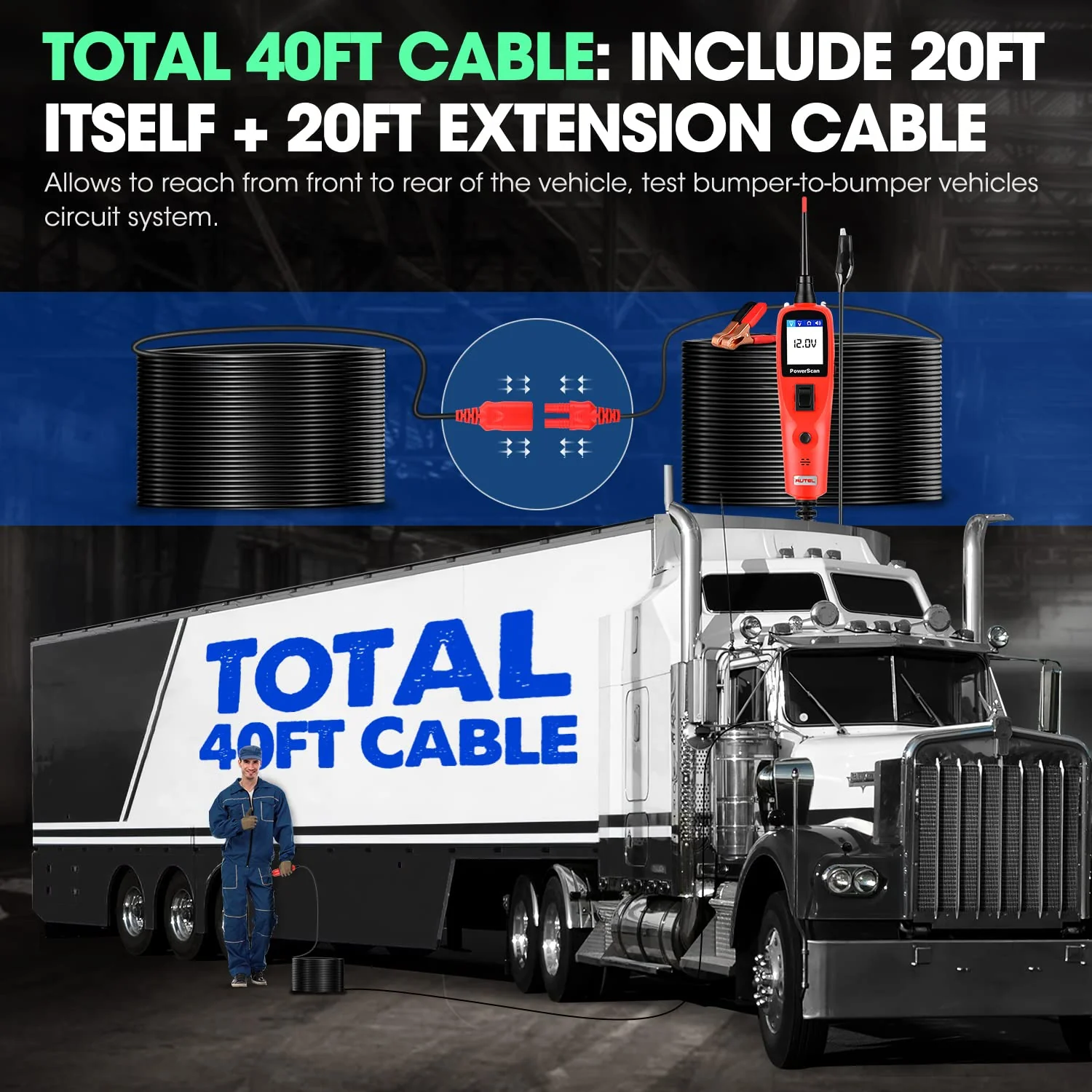 Autel PowerScan Automotive Circuit Tester with 20ft Cable