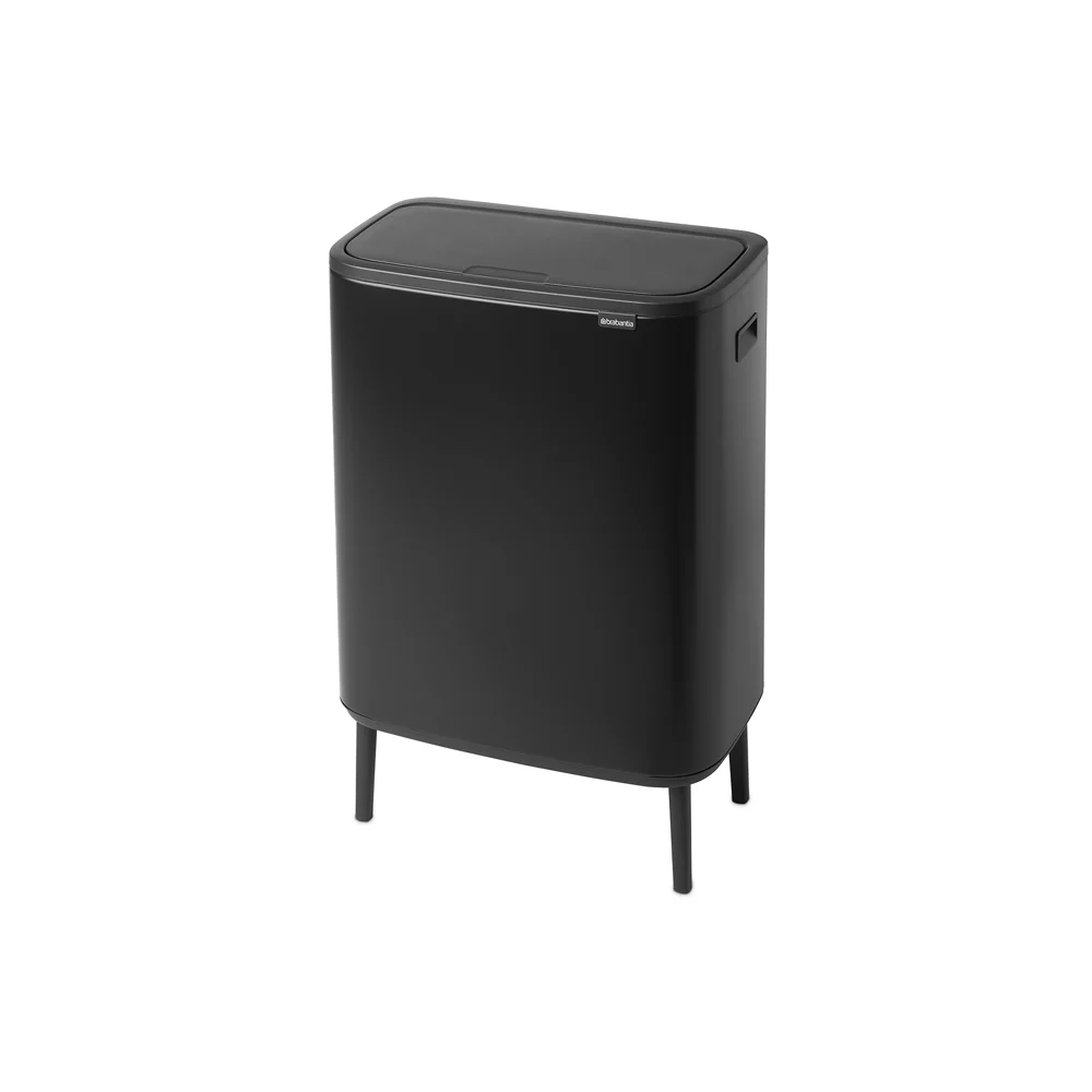 Touch Bin sur pieds 1x30 l noir mat Code O Brabantia