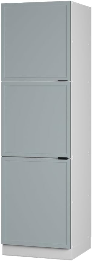 Vicco Meuble pour Four Fame-Line, Blanc Haute Brillance/Blanc, 60 cm avec étagères Ouvertes