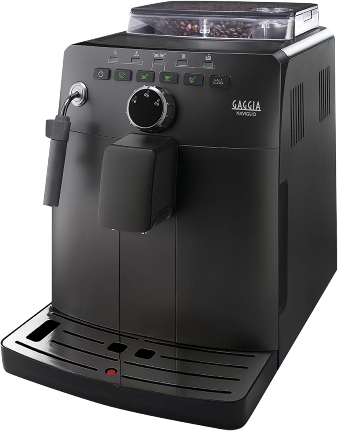 Gaggia HD8749/01 Naviglio Black - Machine à café automatique, pour Espresso et Cappuccino, Grains de café, 15 bars, 1850W, Noir, 100% Made in Italy