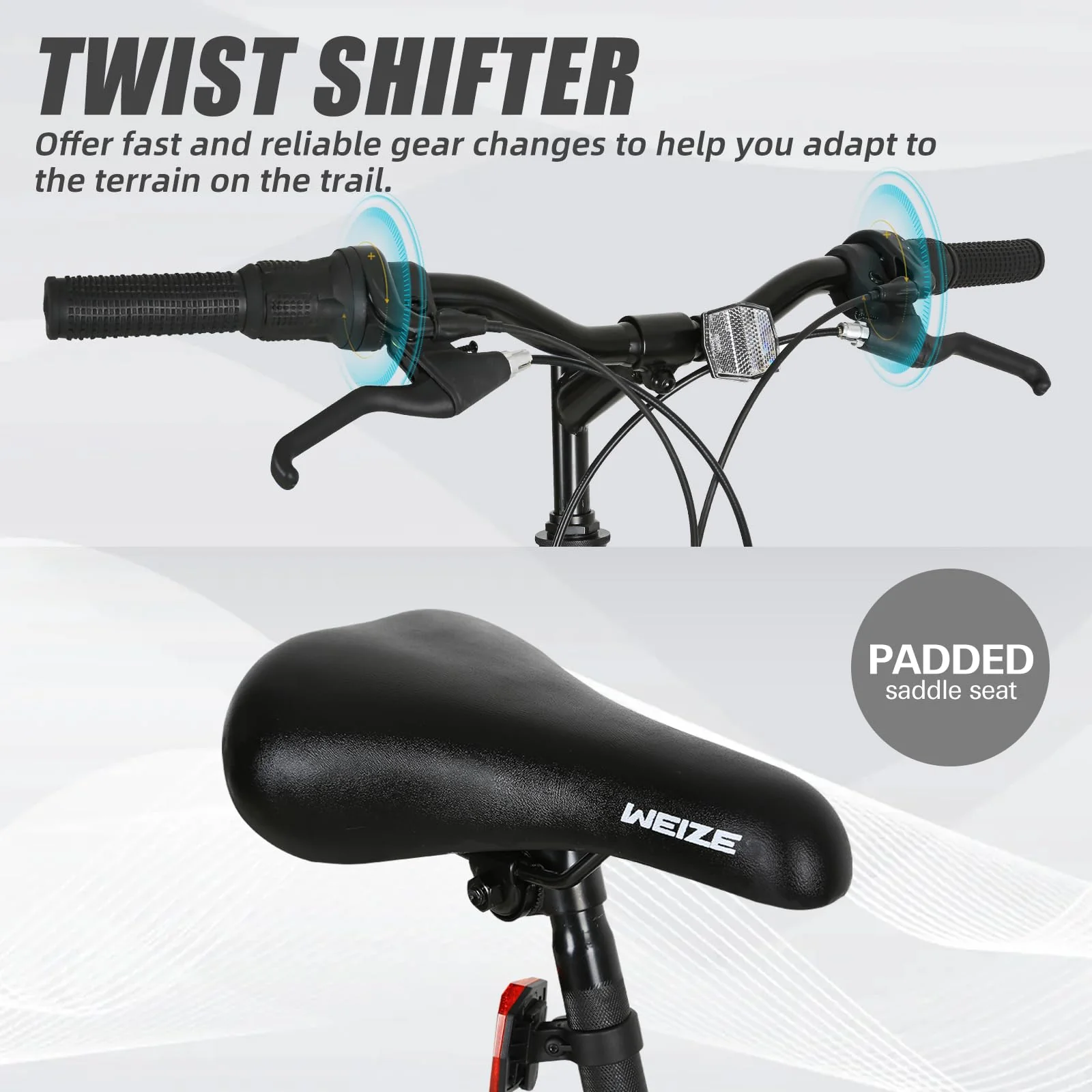 WEIZE Mountain Outdoor Cycling Bike with Suspension Fork