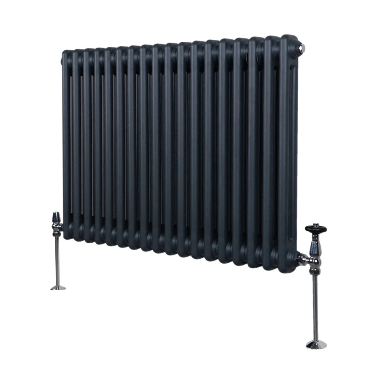 Radiateur Traditionnel à Double Colonne – 600 x 832 mm – Gris Anthracite Monstershop