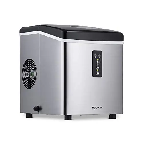 NewAir Counter Top Ice Maker Machine (Black), Compact Automatic Ice Maker, Cubes Ready in 6 Minutes, 28 Pounds in 24 Hours - Perfect for Home/Kitchen/Office/Bar