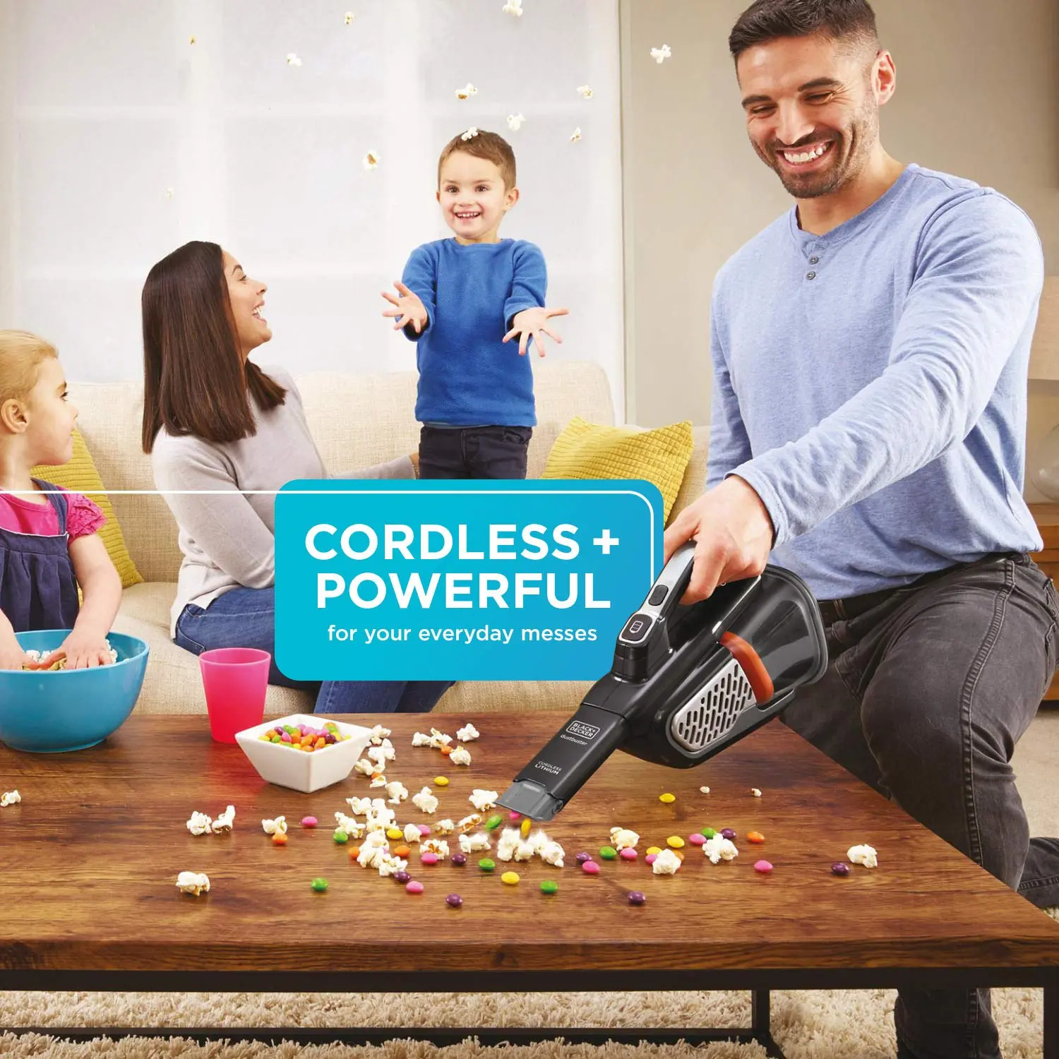 BLACK+DECKER dustbuster Handheld Vacuum, Cordless, AdvancedClean+, Black (HHVK515J00FF), Gray