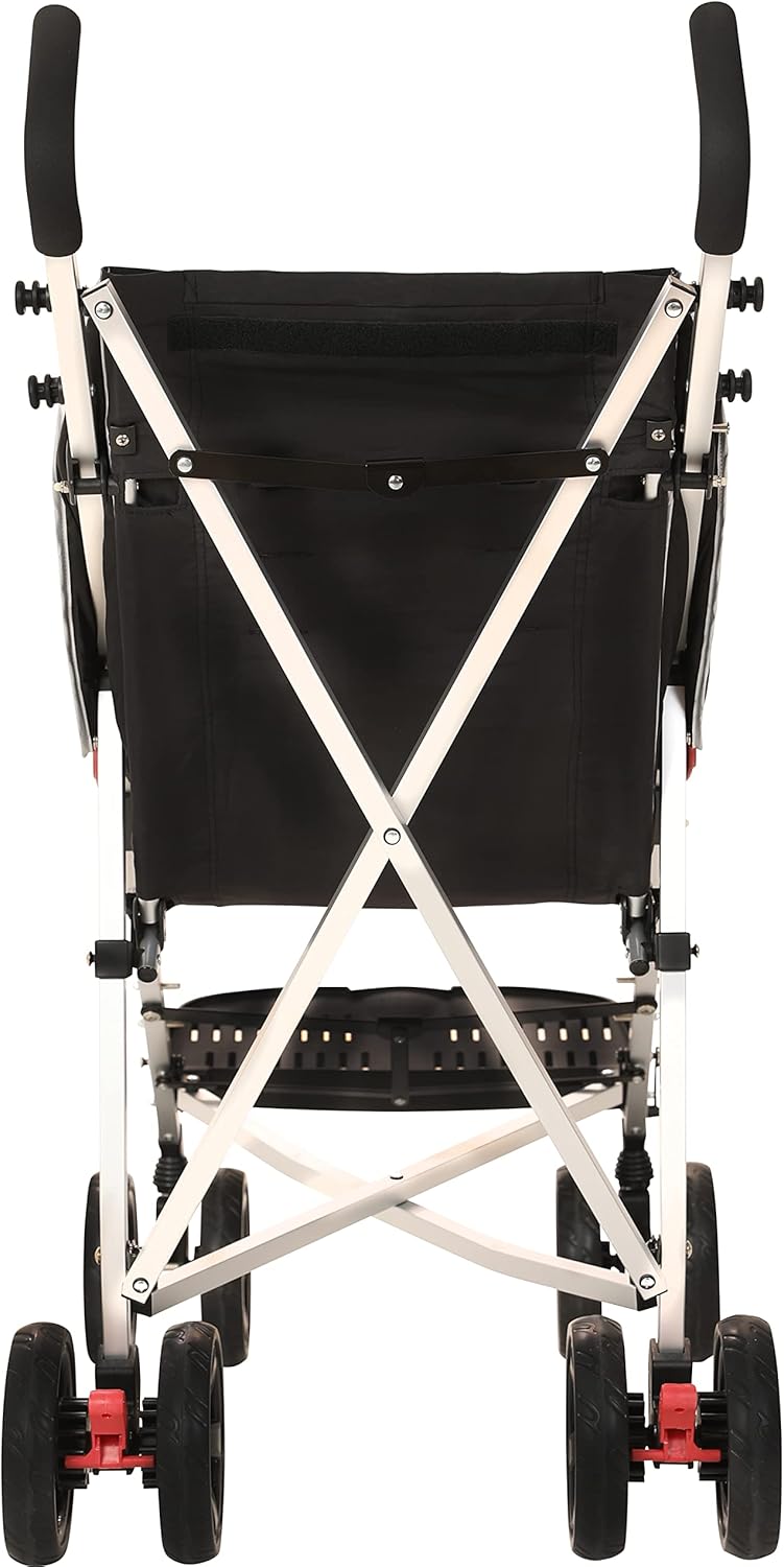 Poussette MobiQuip XL, Poussette pour besoins spécifiques, Poussette pour enfant handicapé plus âgé, Grande poussette noire