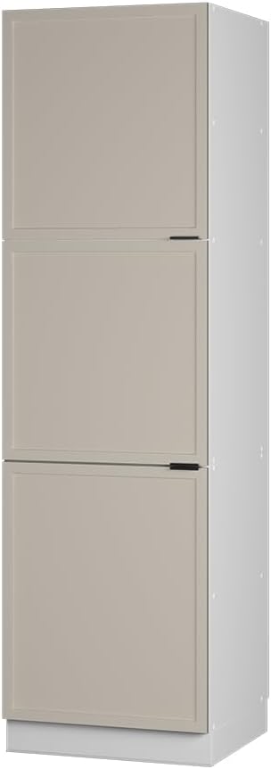 Vicco Meuble pour Four Fame-Line, Blanc Haute Brillance/Blanc, 60 cm avec étagères Ouvertes