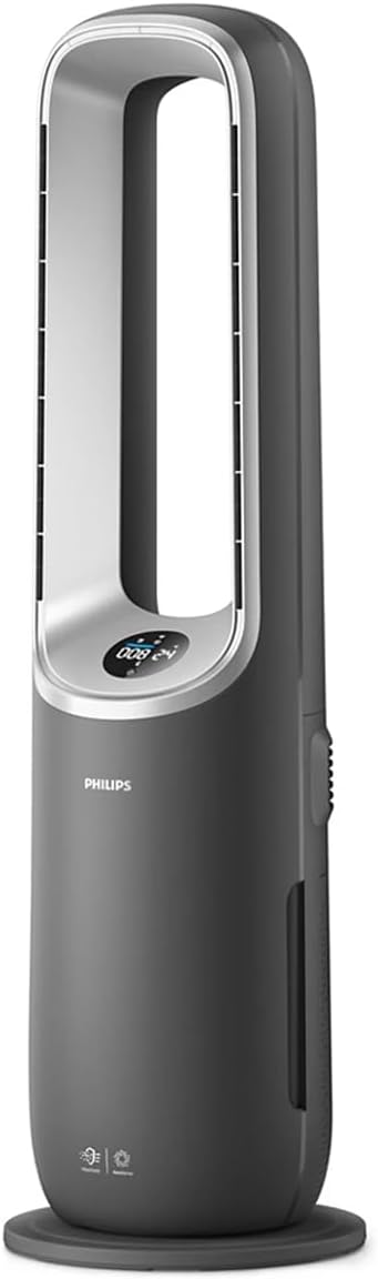 Philips Air Performer 3-en-1 : Purificateur, Chauffage & Ventilateur Rafraîchisseur – Nettoie 70m², Élimine 99,97% des Allergènes et Polluants. Filtre HEPA, Capteurs Intelligents, App (AMF870/15)
