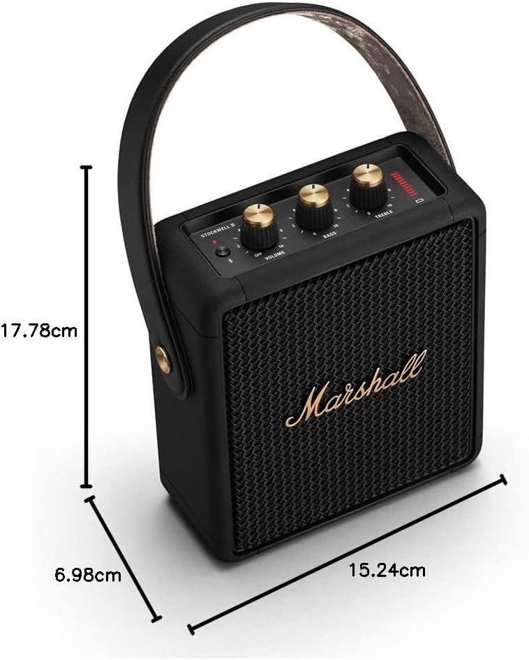 Marshall Stockwell II Enceinte Bluetooth Portatif - Noir et Laiton[Exclusif Amazon]