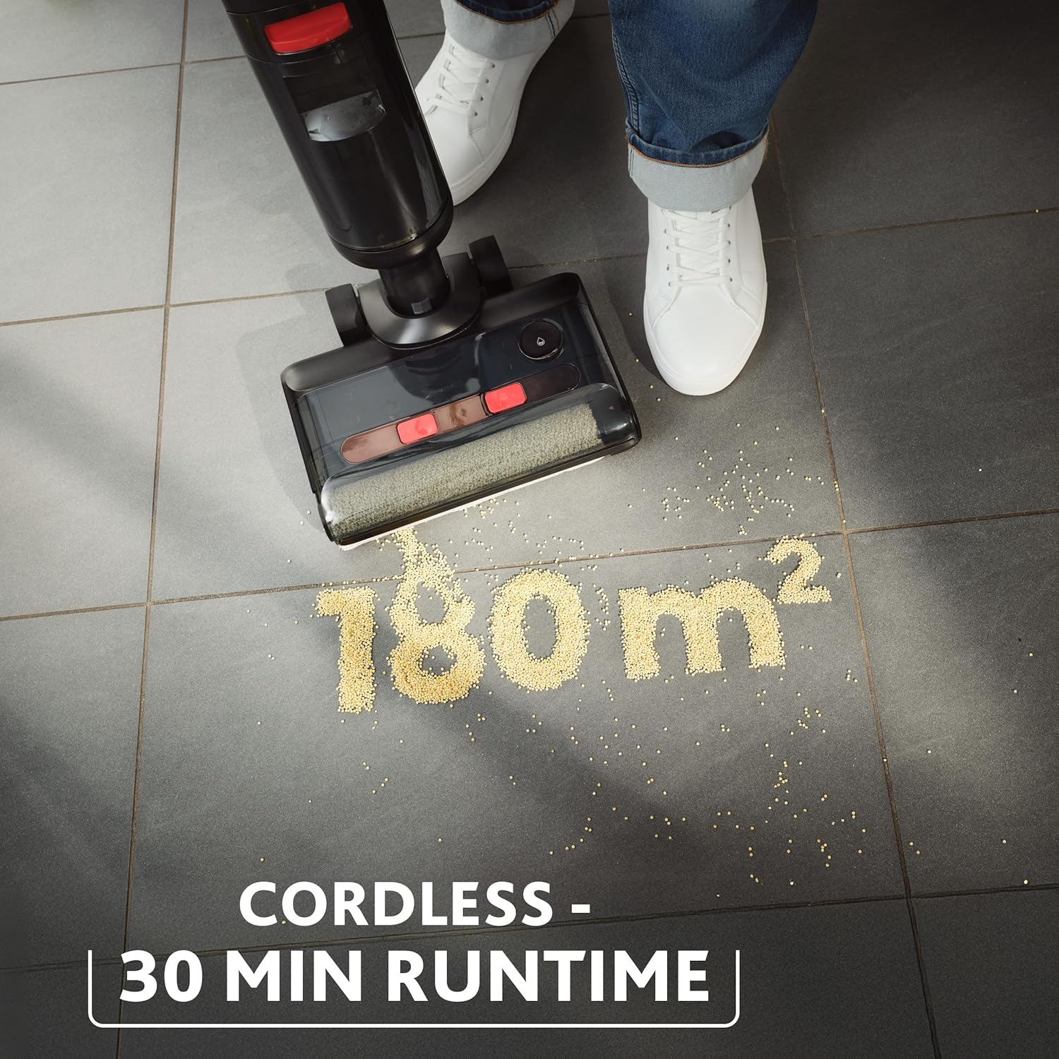 Vileda PureClean S5, Aspirateur Laveur sans Fil, Aspirateur Sec et Humide, Nettoyeur de Sol Intelligent sans Fil, Auto-Nettoyant et Léger, Longue Durée de Vie