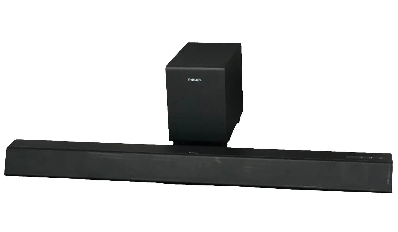 PHILIPS B5306 2.1-Channel Soundbar with Wireless Subwoofer & Roku TV Ready, Black
