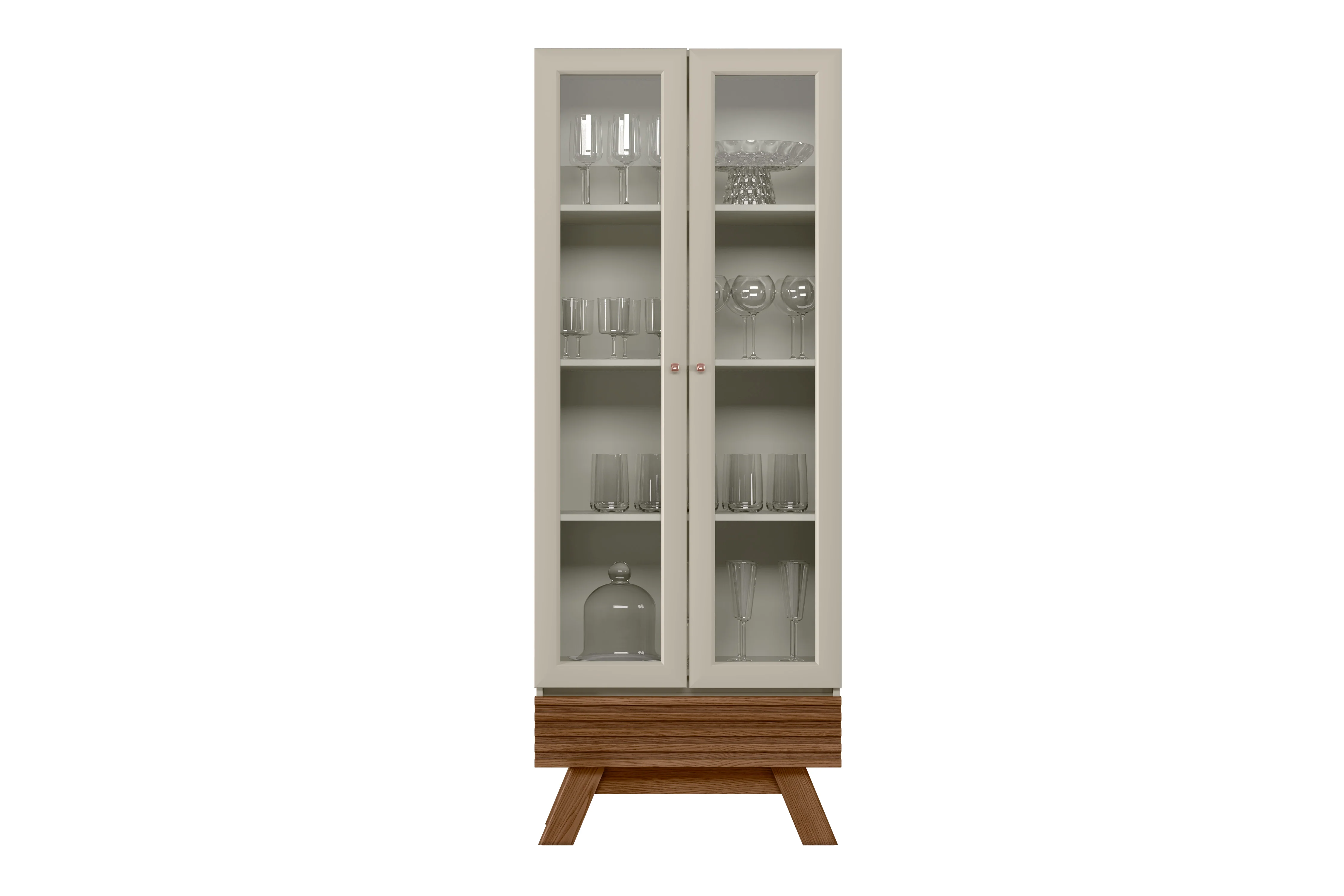 ARMOIRE EN VERRE RÉTRO MARSALA FREIJO OFF WHITE