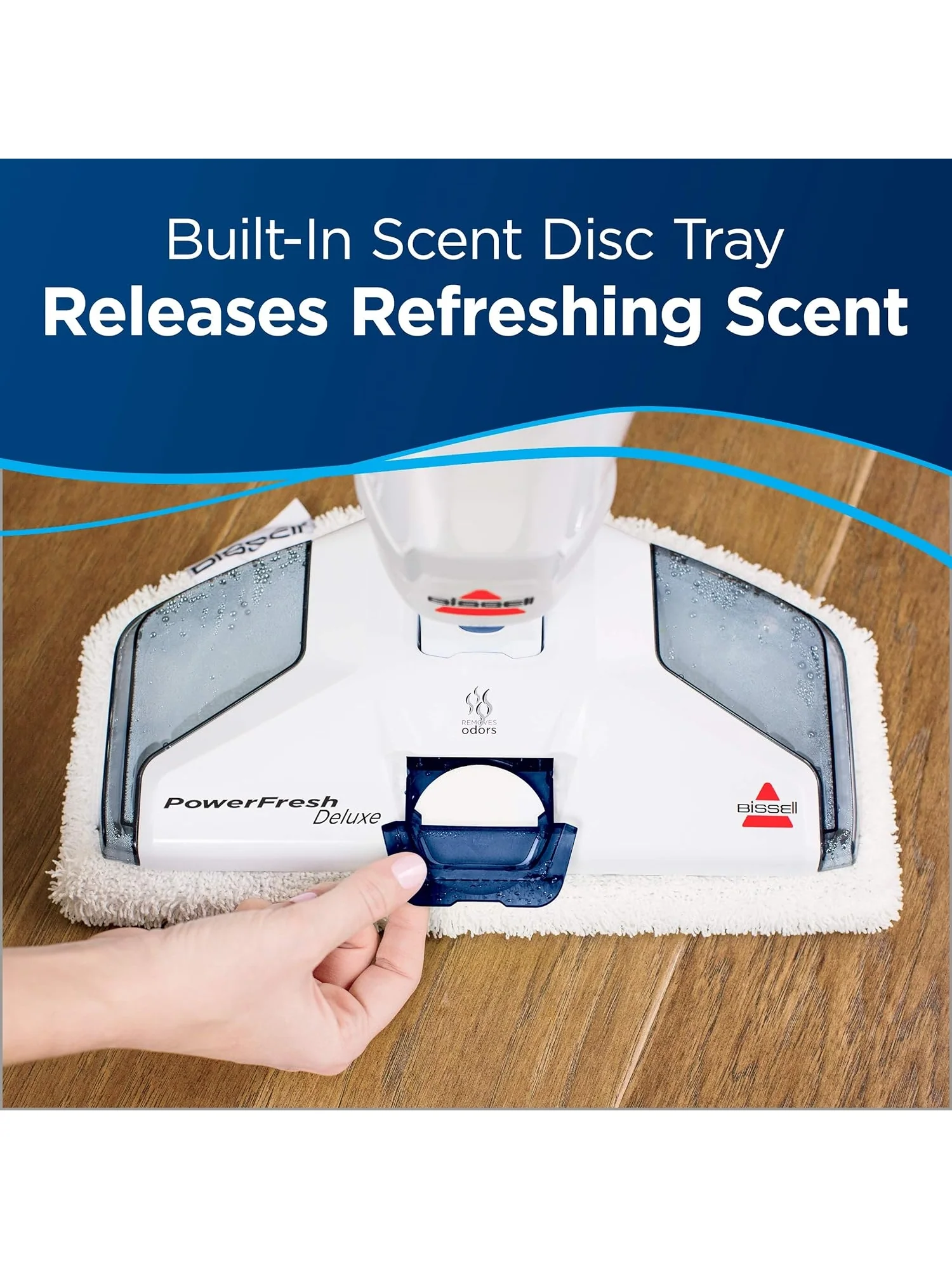 Bissell Steam Mop, Steamer, Tile, Hard Wood Floor Cleaner, 1806, Sapphire Powerfresh Deluxe