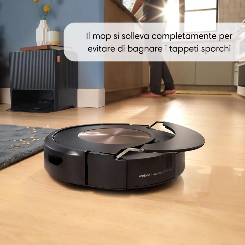 iRobot Roomba Combo j9+ Vacuum and Mop Robot with Automatic Suction/Refill Station, Mapping, PrecisionVision Navigation, 4-Stage Cleaning, Object Detection/Avoidance, Voice Assistant Compatible