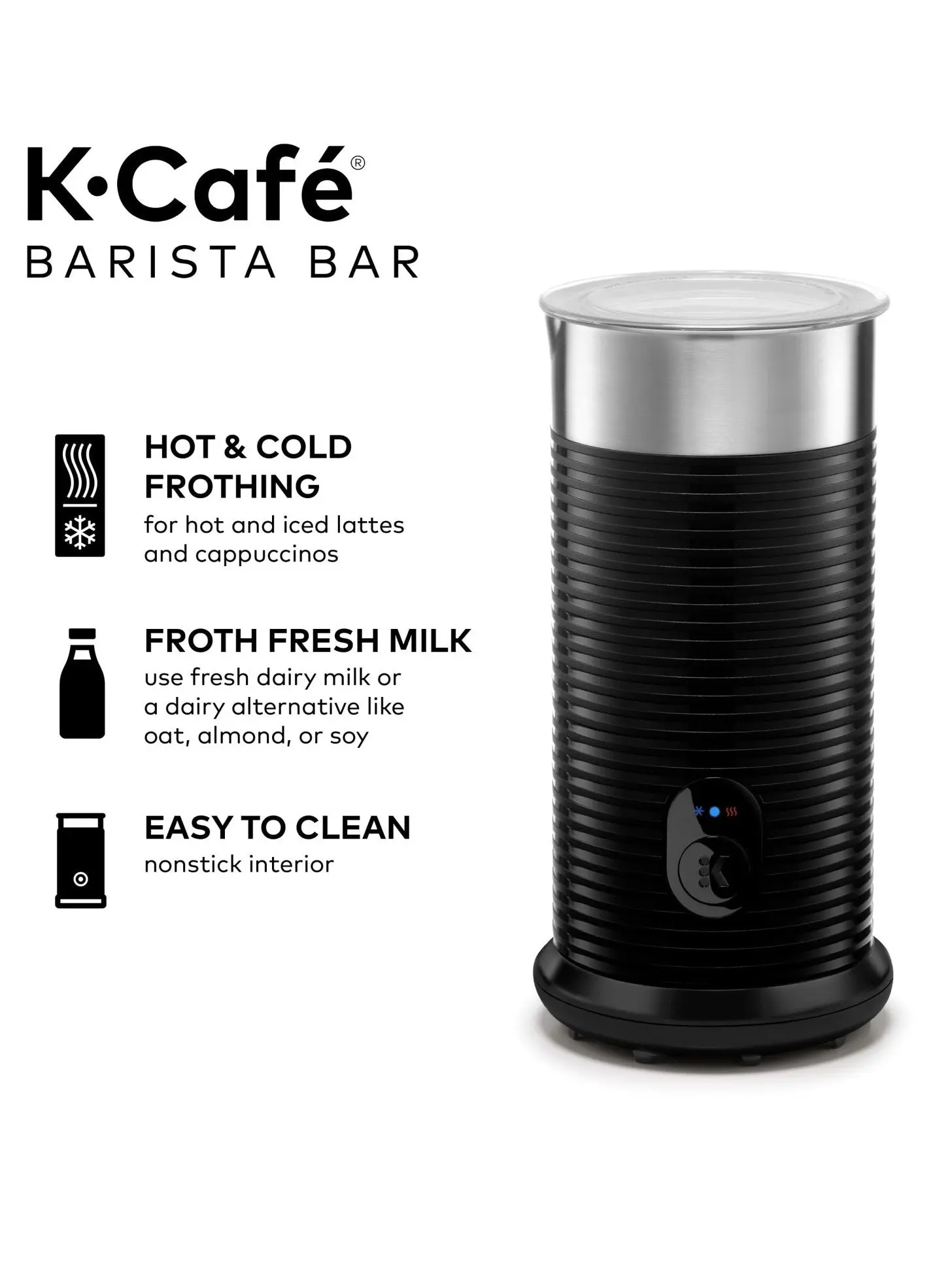 Keurig K-Café Barista Bar Single Serve Coffee Maker and Frother, Black