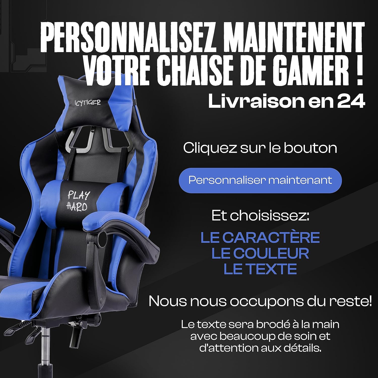 Baroni Home Chaise de Gaming, Chase de Jeux Ergonomique Chaise de Bureau avec Confortable Dossier réglable, Appui-tête et Soutien Lombaire, Blanc