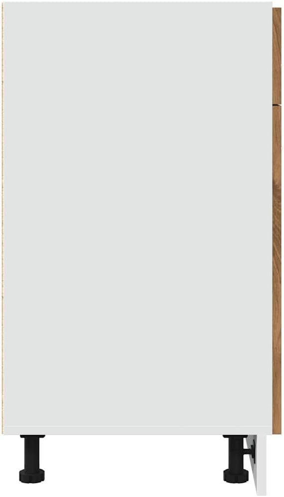 vidaXL Armoire à Micro-Ondes Placard Armoire de Rangement Meubles de Cuisine avec 4 Etagères Intérieur Maison Gris Béton 60x57x207 cm Aggloméré