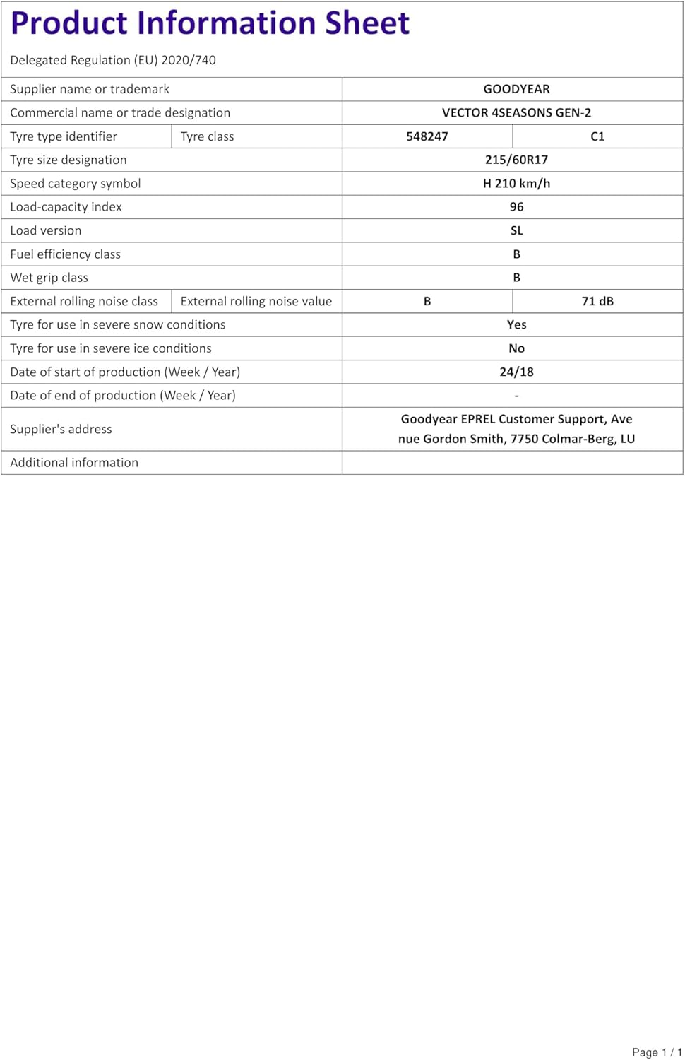 Goodyear Vector 4Seasons G2 M+S - 195/55R16 87H - Pneu 4 saisons