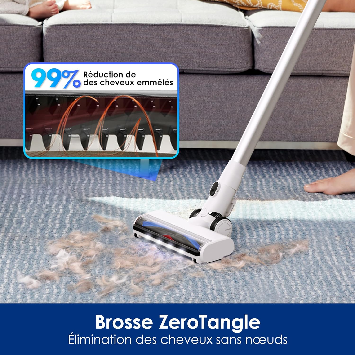 Tineco Floor One S7 Pro/S7 Series Aspirateur Laveur Sec Et Humide Intelligent sans Fil pour Sols Durs, Écran Digital LED, Grande Autonomie, Parfait pour Les Tâches Tenaces et Les Poils d’Animaux