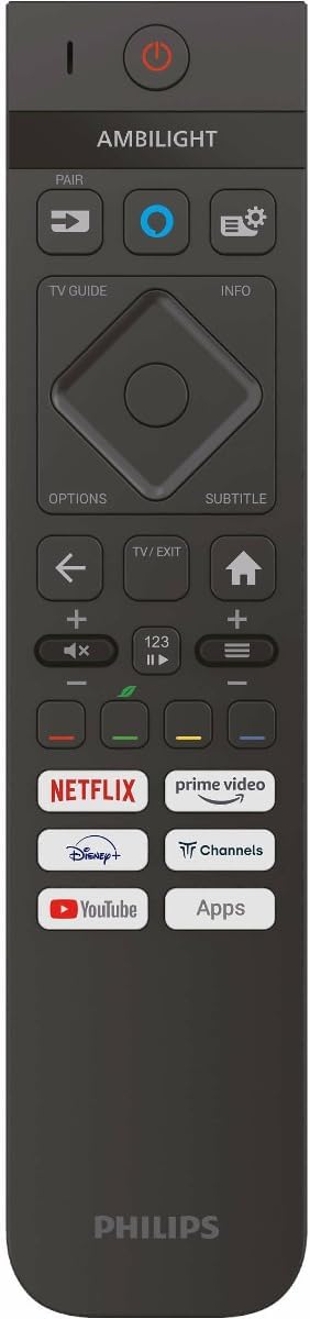 Philips Ambilight 43PUS8109 Smart TV LED 4K - Écran 43 Pouces avec Plate-Forme Pixel Precise Ultra HD, Titan OS et Son Dolby Atmos, Fonctionne avec l’Assistant Vocal Alexa et Google - Chrome satiné