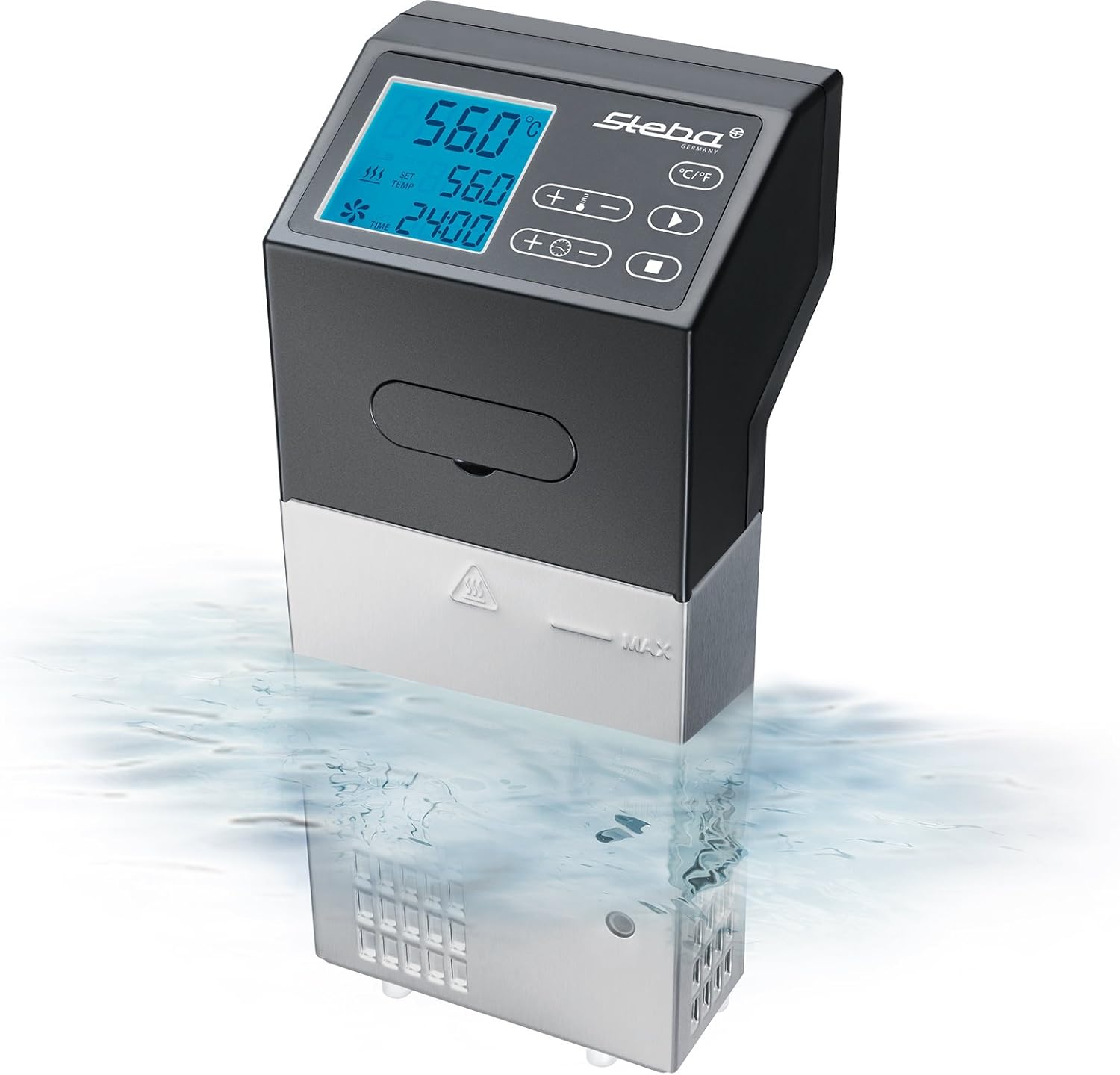 Steba SV 100 Professional Cuiseur sous vide de puissance de la pompe 7,5 L/min, 1500 W - Noir, acier inoxydable