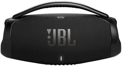 JBL Boombox 3 Wifi, Enceinte portable compatible avec Bluetooth et WiFi, Son JBL Original Pro et basses puissantes, étanche à l'eau et à la poussière, autonomie de 24h, Noire