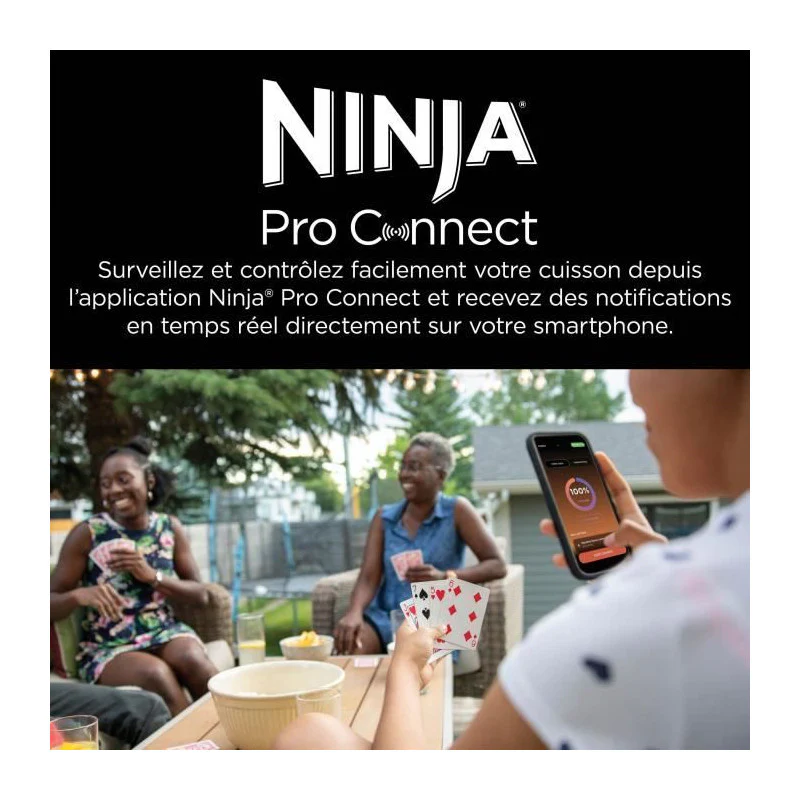 Barbecue électrique Avec Fumoir Et Thermosonde - Ninja - Woodfire Pro Connect Xl - Og901eu - Granulés Woodfire Ninja