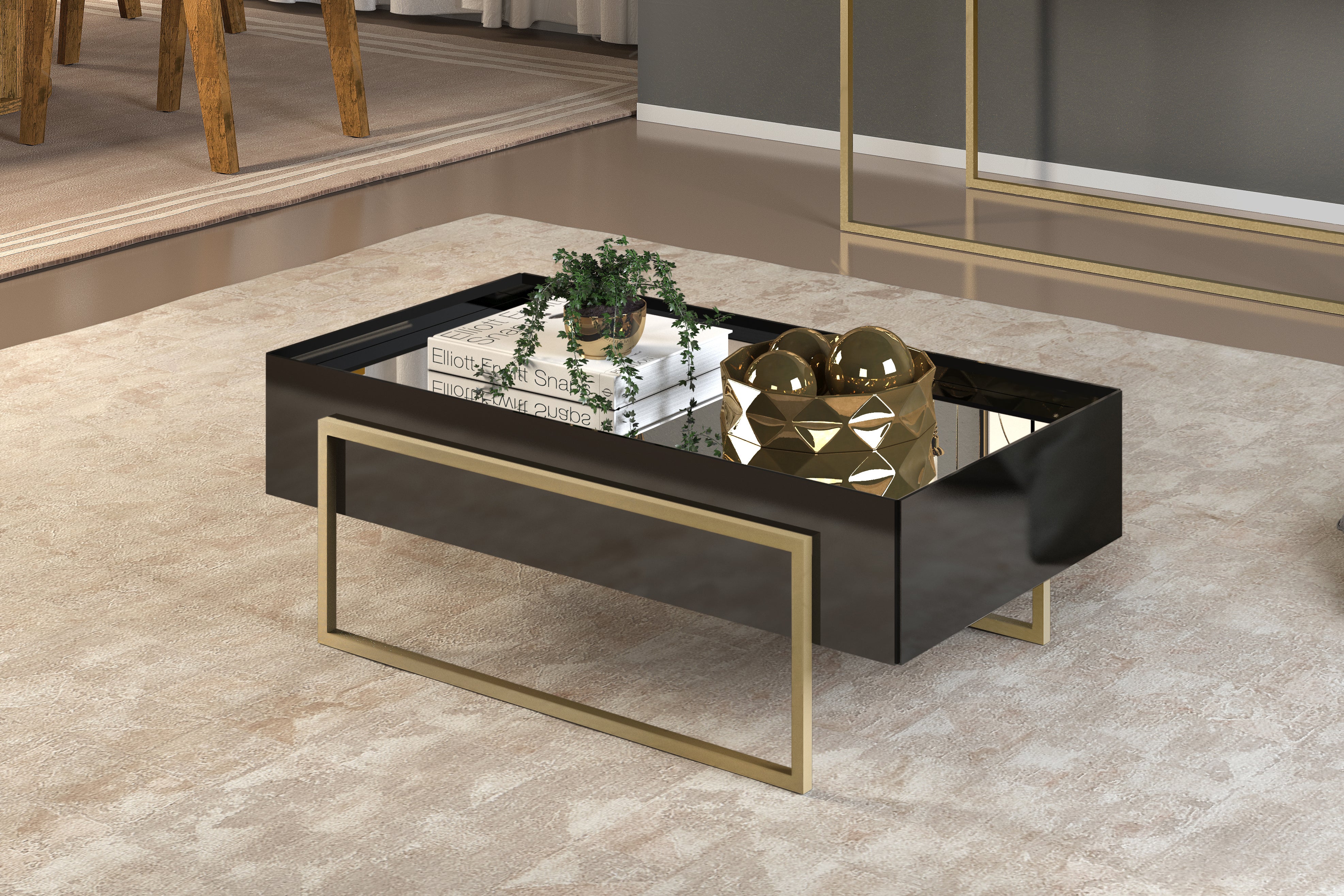 TABLE CENTRALE  DJ PILAR PRETO BRILHO * 20 627.176