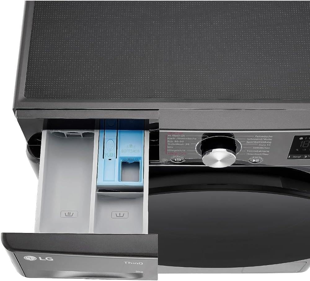 LG F4WV7080, Klasse A, Frontlader-Waschmaschine 8 kg, 1400 U/Min, AI Direct Drive, Wi-Fi, Tiefenreinigung mit Dampf, Groe Kapazitt, TRIPLE A, Auentür aus Sicherheitsglas, 62 x 60 x 85 cm  Wei