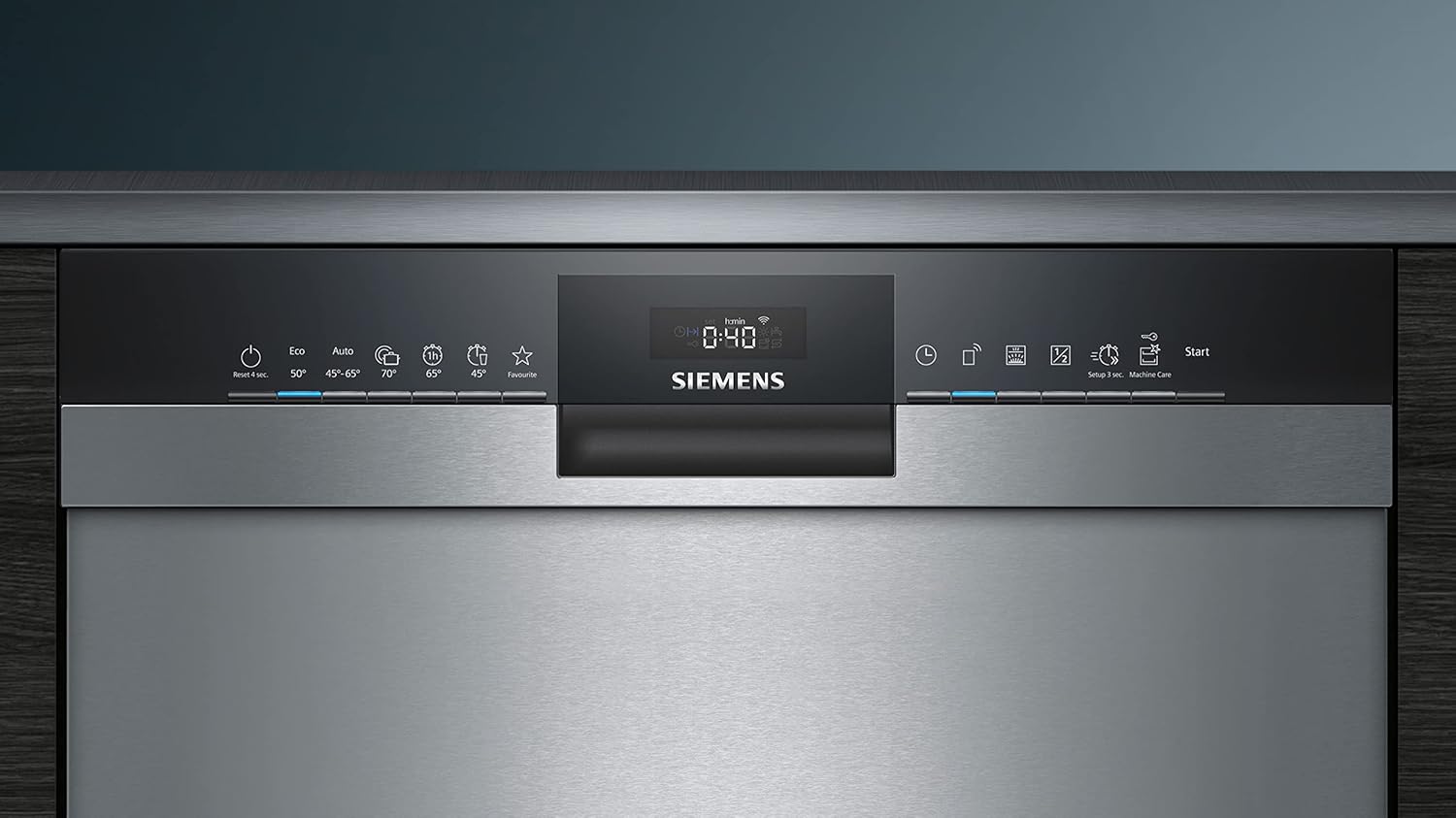 Siemens SN43ES14VE, iQ300 Lave-vaisselle intelligent, lave-vaisselle sous meuble avec tiroir à couverts, 60 cm, ouverture automatique de la porte grâce à AutoOpen dry, particulièrement silencieux avec