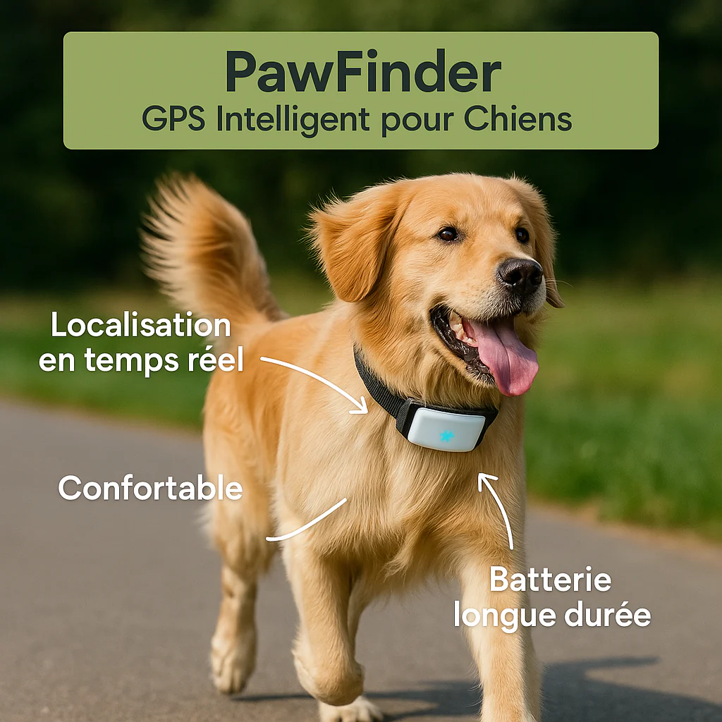 PawFinder - Collier GPS pour Chiens.
