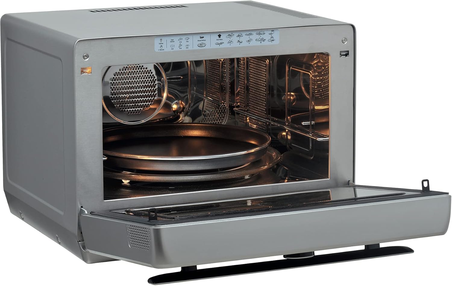 Bauknecht Jet Chef MW 179 IN Micro-Ondes Multifonction 5 en 1 en Acier Inoxydable, 1000 W, 33 L d'espace de Cuisson, Air Chaud 1500 Watt, Gril à quartz 1200 W, Fusion, Fonction de décongélation rapide