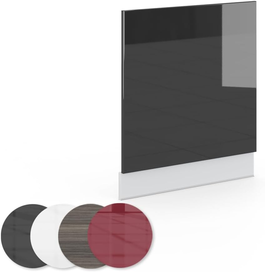 Vicco Meuble pour Four Fame-Line, Blanc Haute Brillance/Blanc, 60 cm avec étagères Ouvertes