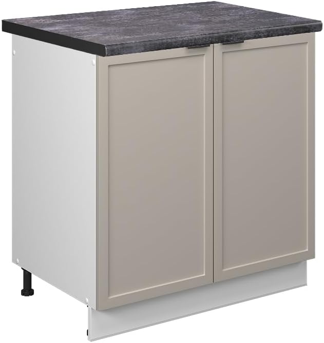 Vicco Meuble pour Four Fame-Line, Blanc Haute Brillance/Blanc, 60 cm avec étagères Ouvertes