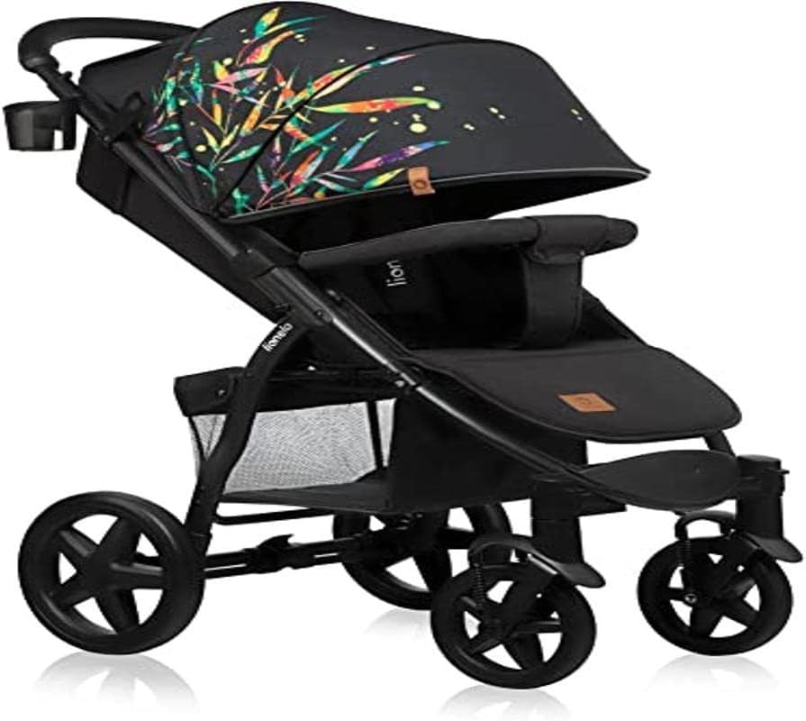 LIONELO Annet Plus poussette bebe à 22 kg, auvent avec fenêtre, roues EVA, chancelière moustiquaire porte-gobelet, réglage du dossier jusqu’à la position couchée (Dreamin, PLUS)