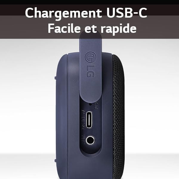 LG, Enceinte Bluetooth puissante, Portable, Enceinte Bluetooth Lumineuse, XBOOM 360°, Éclairage Personnalisable, Jusqu'à 24h d'autonomie, Enceinte Bluetooth Design, DXO2T