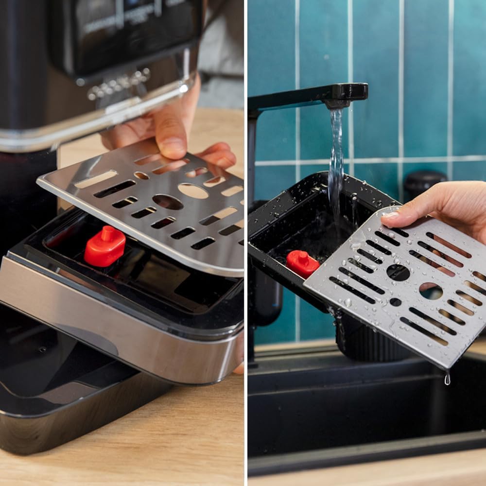 Cecotec semi-automatic espresso machine Power Espresso 20 Steel Pro Latte. 1350 W, Thermoblock, ForceAroma technology with 20 bars, full milk tank, instant cappuccino, cup warmer, double