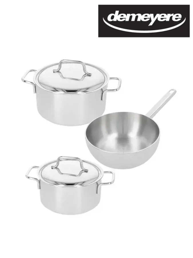 DEMEYERE APOLLO 7 Set de casseroles, 3-pces
