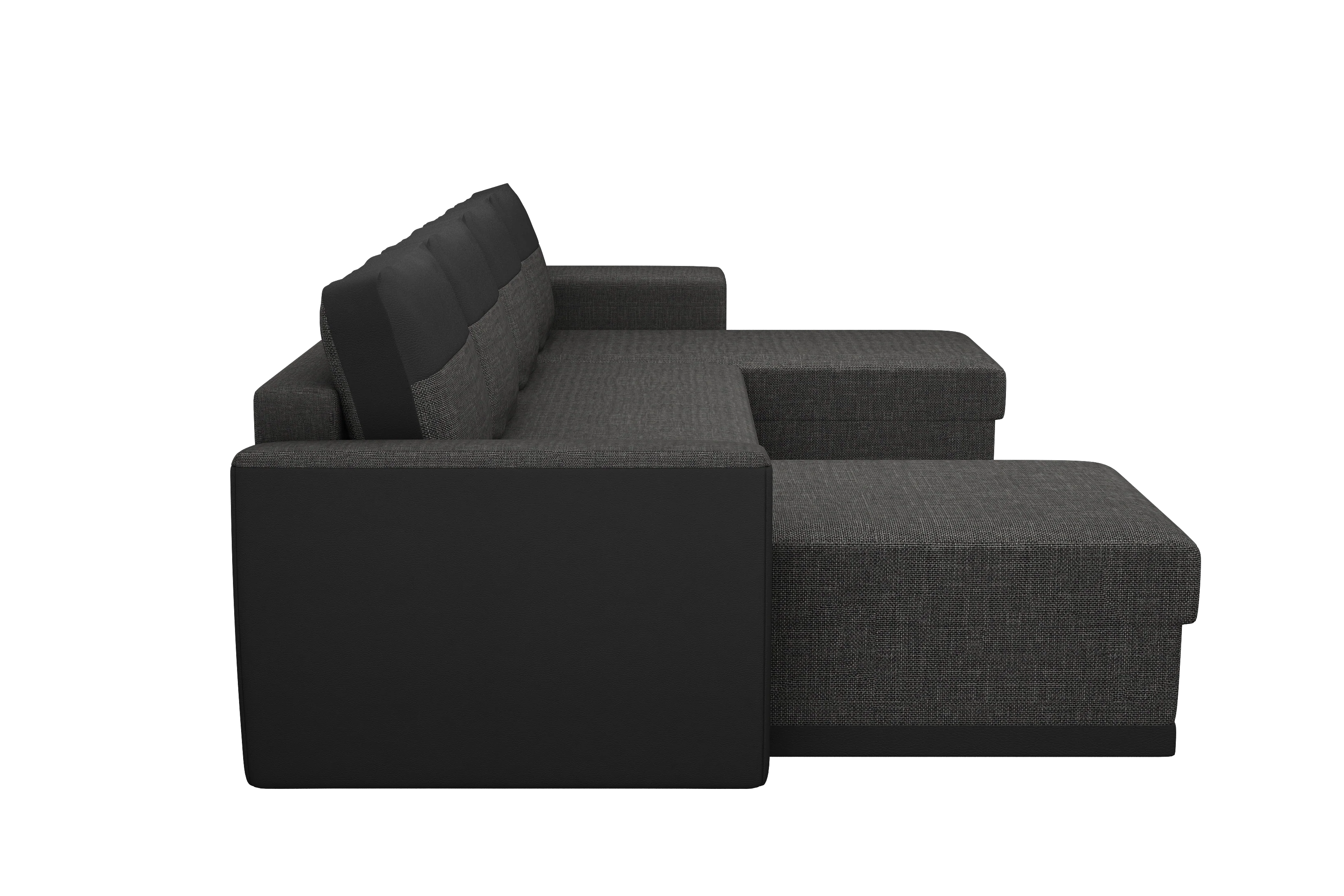 CANAPE JAMES PU NOIR SAWANA ANTHRACITE - A71979