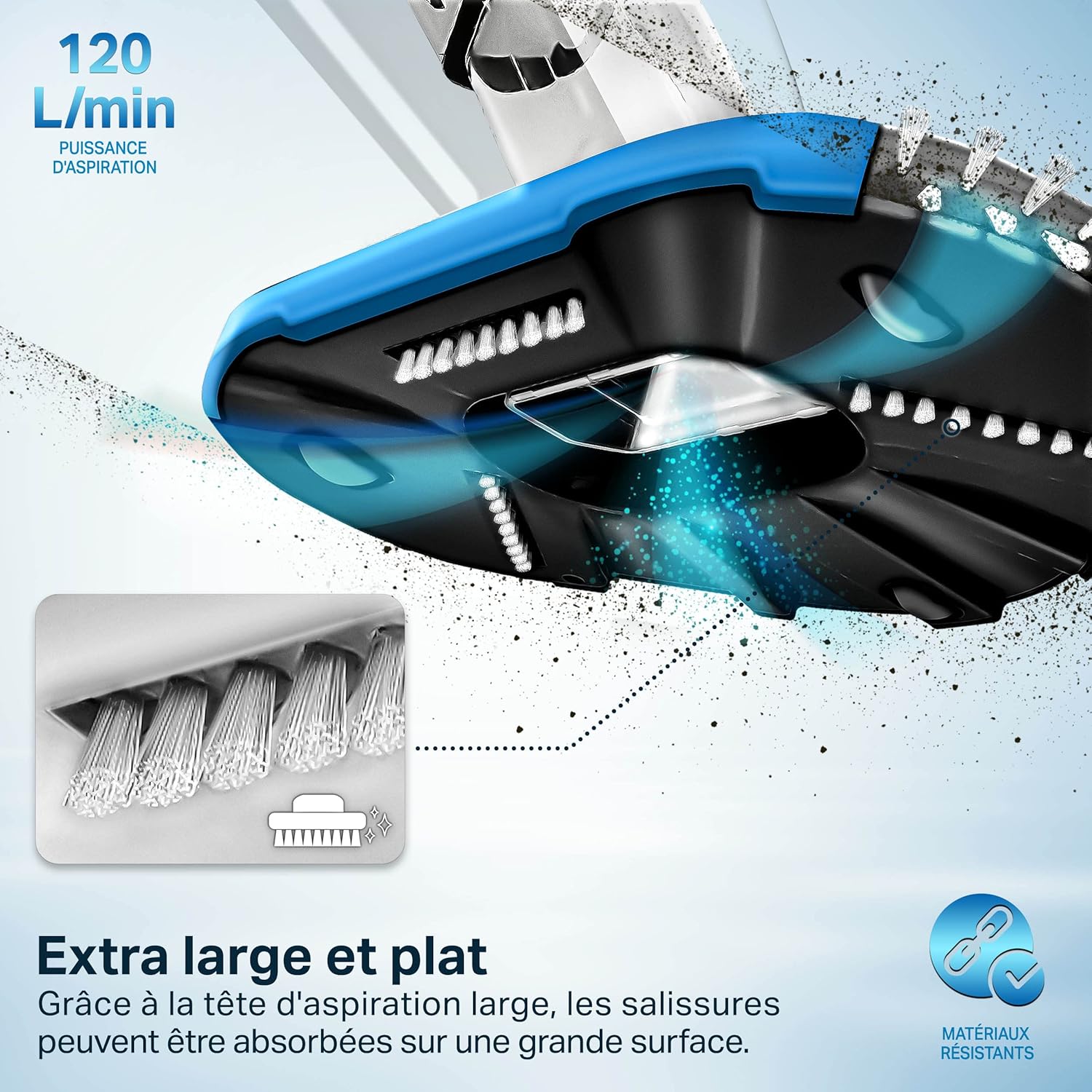 tillvex Aspirateur Électrique pour Piscines | Nettoyeur de Piscine sans Fil avec Manche Télescopique | Kit de Nettoyage avec Filtre & 2 Vitesses | Rechargeable