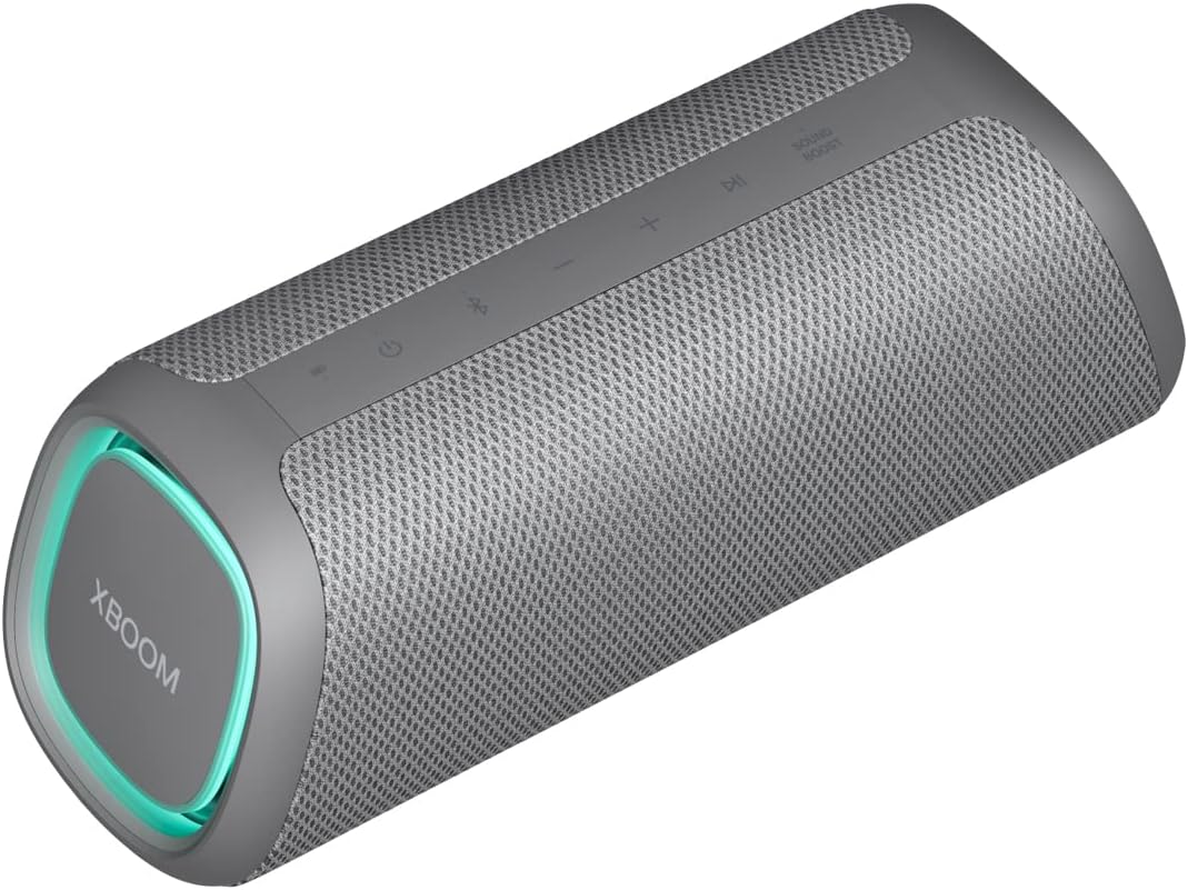 LG, Enceinte Bluetooth puissante, Portable, Enceinte Bluetooth Lumineuse, XBOOM 360°, Éclairage Personnalisable, Jusqu'à 24h d'autonomie, Enceinte Bluetooth Design, DXO2T