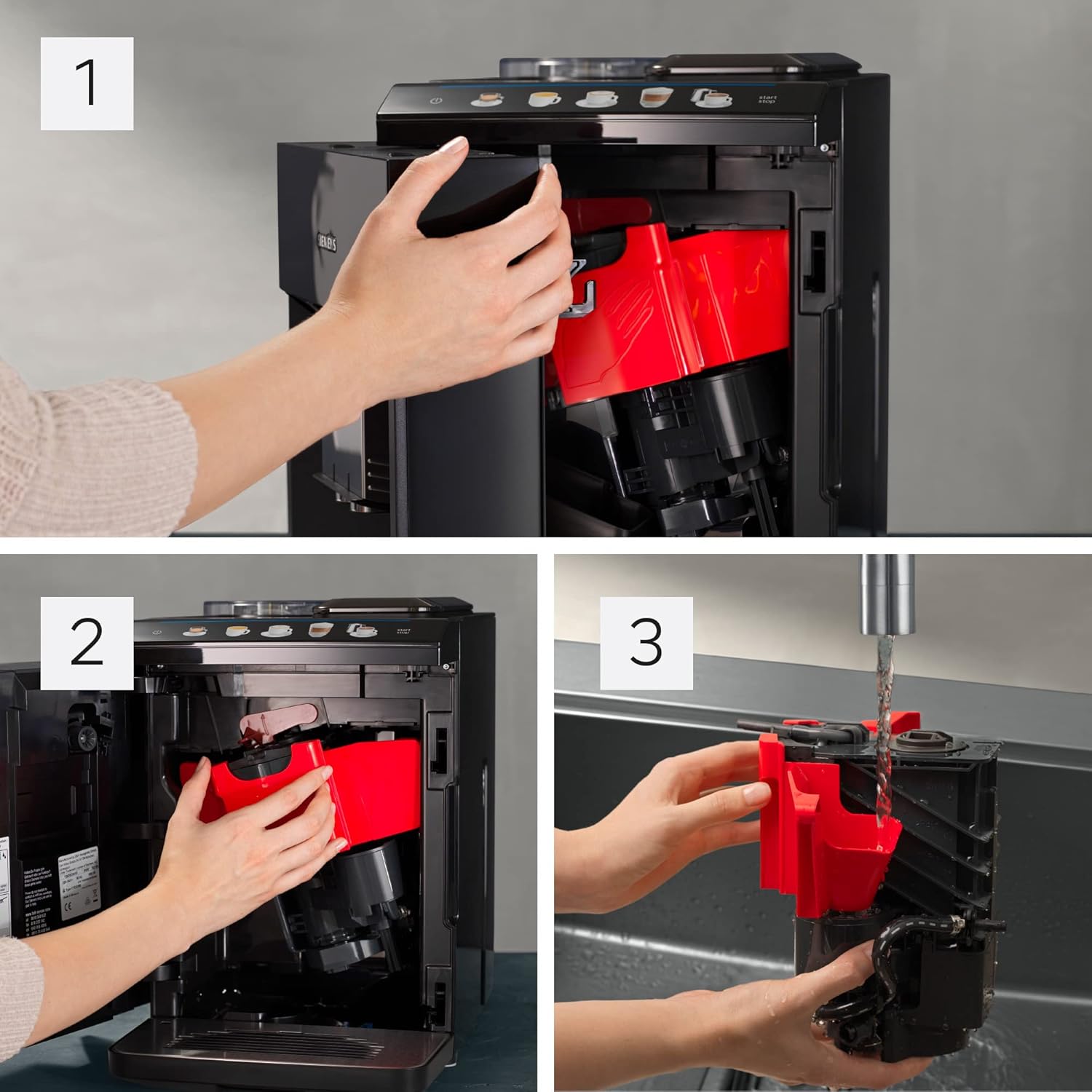 SIEMENS, machine à café tout automatique, EQ.500 integral, aromaDouble Shot, système autoMilk Clean, ceramDrive, affichage coffeeSelect, oneTouch DoubleCup, Noir saphir métallique, TQ505R09