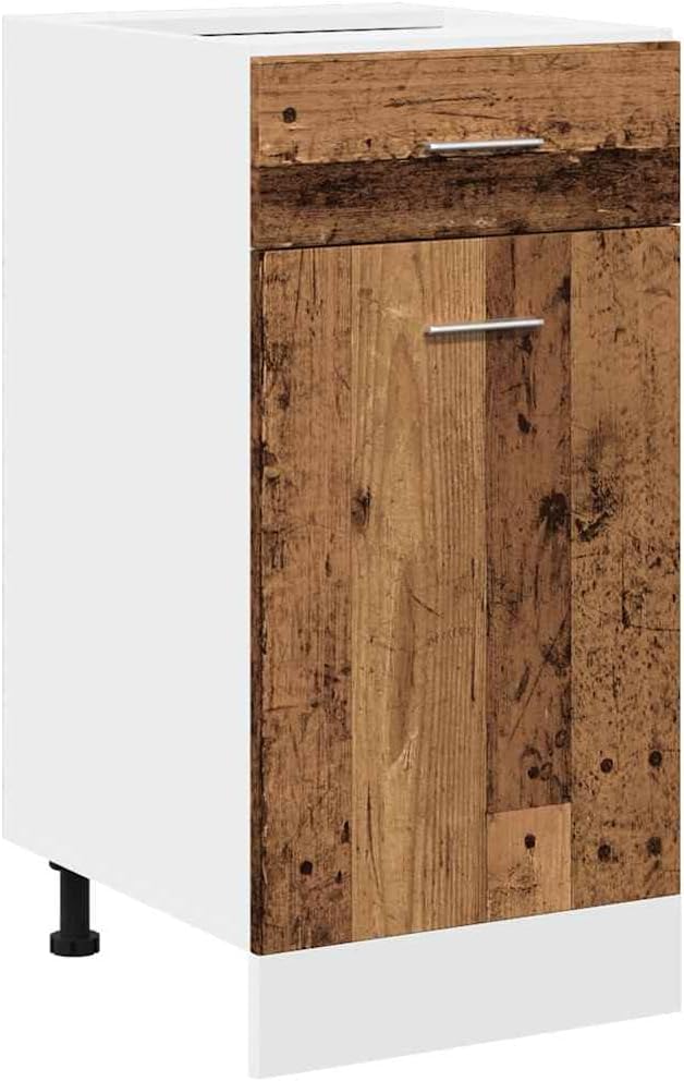 vidaXL Armoire à Micro-Ondes Placard Armoire de Rangement Meubles de Cuisine avec 4 Etagères Intérieur Maison Gris Béton 60x57x207 cm Aggloméré