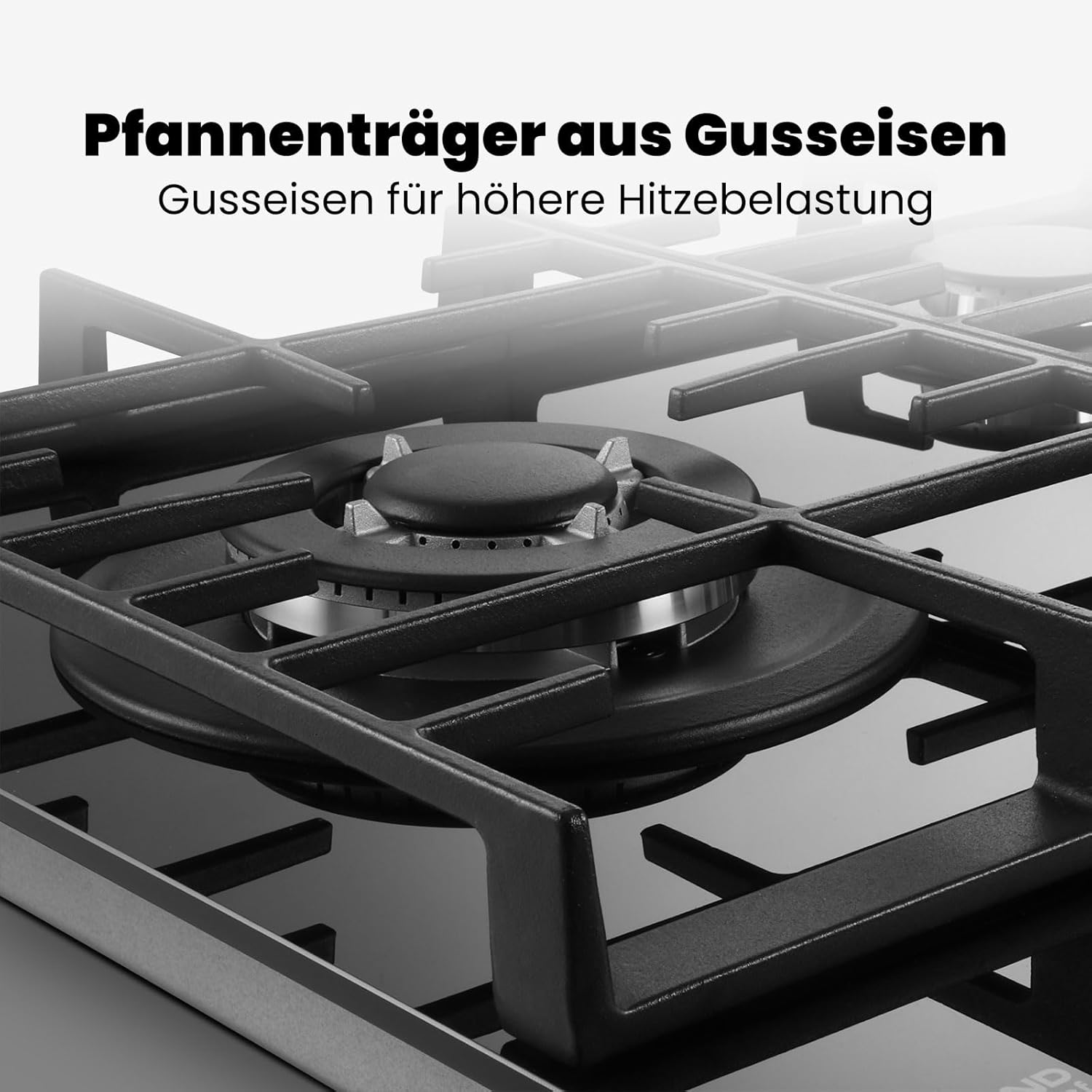 GASLAND GH2805BG1FC Table de cuisson à gaz 5 feux, Cuisinière à gaz avec brûleur wok, Table de cuisson à gaz encastrable, 76cm noir Cuisinière à gaz en verre, Cuisinière à gaz 10,4KW, GPL/NG