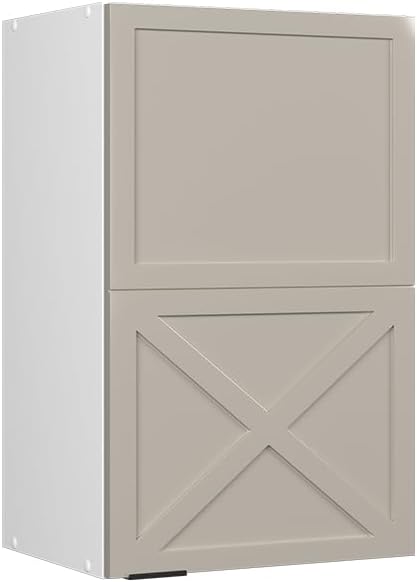 Vicco Meuble pour Four Fame-Line, Blanc Haute Brillance/Blanc, 60 cm avec étagères Ouvertes