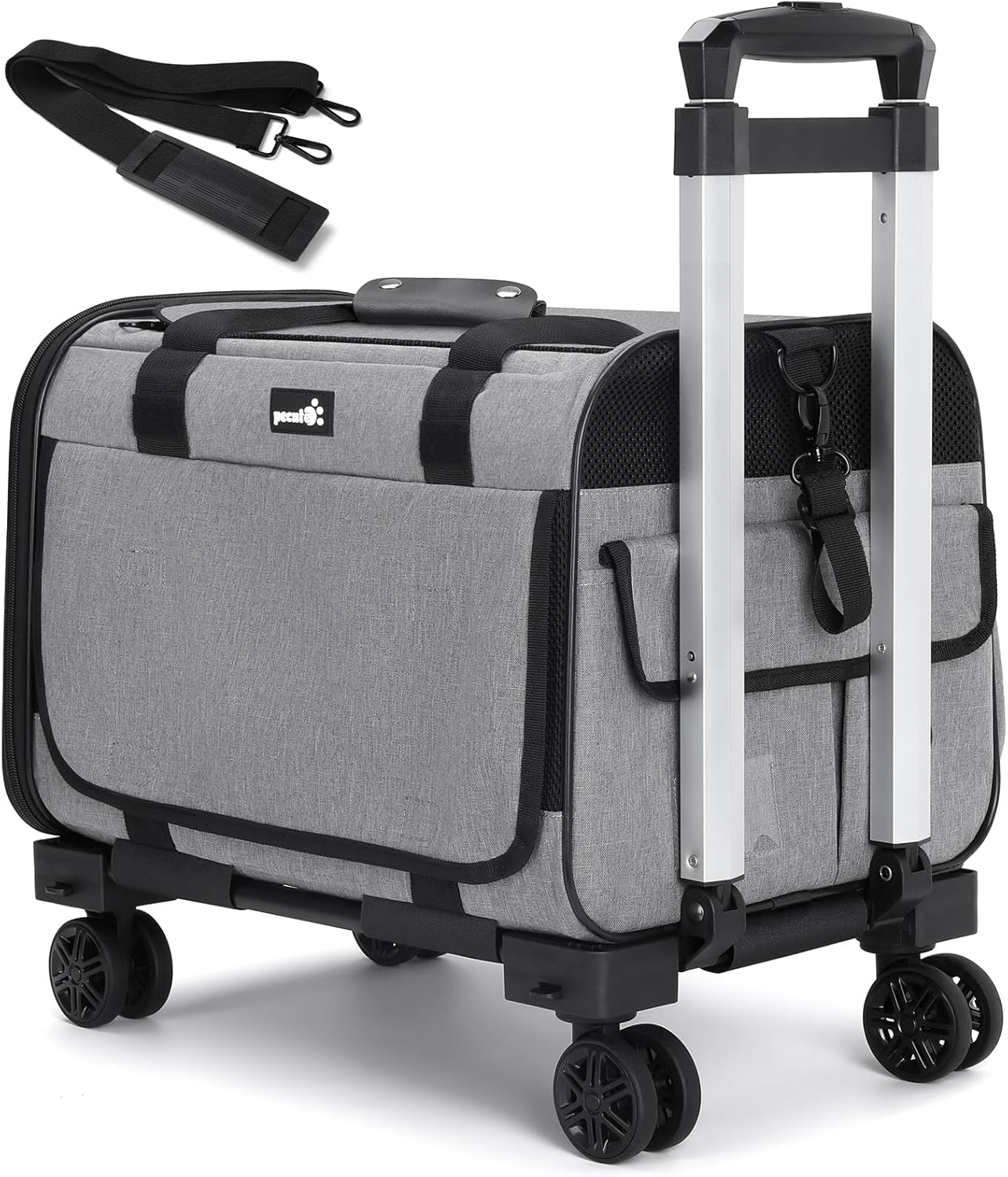 Pecute Sac de Transport pour Animal Domestique, Tissu en Maille Respirant, Convient pour Les Voyages, utilisé pour Chien, Les Chats et Les Chiots de Moins de 6 kg